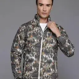 Men Printed Regular Fit Jacket with Zip-Front-image-37