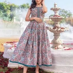 Printed Sleeveless A-Line Dress-picture-15