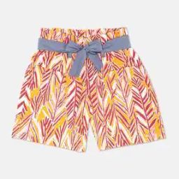 Printed Shorts with Belt-picture-4