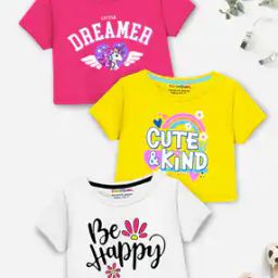 Girls Pack of 3 Graphic Printed Crop Top-image-19