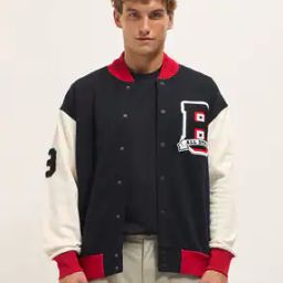 Cotton Self-design Bomber Jacket-picture-35