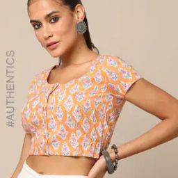 Sanganer Block Print Front-Open Blouse-45