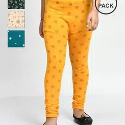 pixie n prince Pack of 4 Ankle-Length Floral Print Leggings-picture-15
