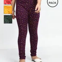 Pack of 4 Ankle-Length Floral Print Leggings-image-18