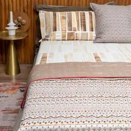 200 TC Striped Double Bedsheet with Pillow Covers-image-3