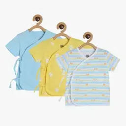 miniklub Infants Pack of 3 Printed Round-Neck Bodysuits-picture-18