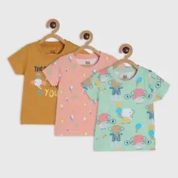 Pack of 3 Printed Crew-Neck T-Shirts-48