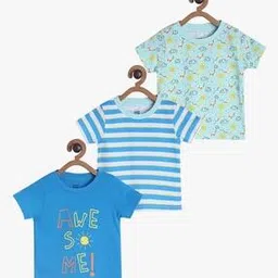 mini klub Boys Pack of 3 Printed Round-Neck T-Shirts-picture-3