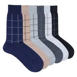 balenzia Checked Mid-Calf Length Socks-picture-3