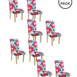 Pack of 8 Chair Cover Slipcover Elastic Installations-image-87