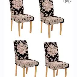 Pack of 4 Chair Cover Slipcover Elastic Installations-17