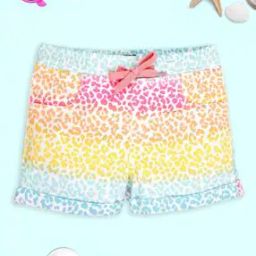 Girls Floral Hot Pants with Drawstrings-image-37