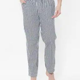 Striped Mid-Rise Pyjama with Insert Pockets-picture-9