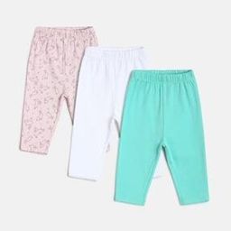 Girls Pack of 3 Cotton Leggings-picture-46