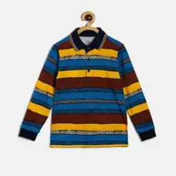 Colourblock Striped Polo T-Shirt-picture-31
