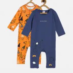 Pack of 2 Printed Round-Neck Rompers-25
