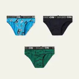 Pack of 3 Boys Briefs with Logo Waistband-image-33