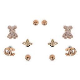 Set of 10 Boys Stone-Studded Shoe Decorative Charms-image-22