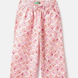Girls Graphic Print Relaxed Fit Palazzo-image-3