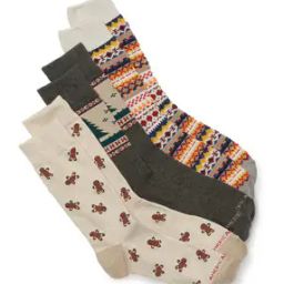 Pack of 3 Printed Mid-Calf Length Everyday Socks-image-16