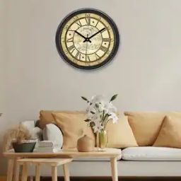 Typographic Print Round-Shape Plastic Wall Clock-40
