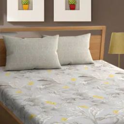 350 TC Floral Print King-Size Bedsheet with Pillow Covers-picture-12