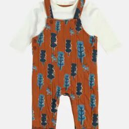 Boys Printed Cotton Dungaree & T-Shirt Set-picture-33