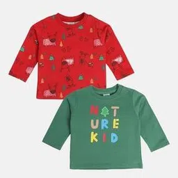 Infants Pack of 2 Printed Round-Neck T-Shirts-23