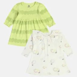 Girls Pack of 2 Printed A-Line Dresses-43