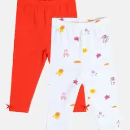 Girls Pack of 2 Leggings with Elasticated Waist-image-33