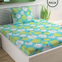 Pack of 2 Printed Single Bedsheet with Pillow cover-21