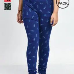 Girls Cotton Printed Ankle Length Leggings-image-4
