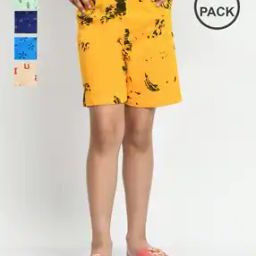 Girls Floral Regular Fit Shorts-image-82