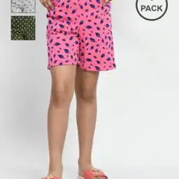 Girls High Rise Regular Fit Shorts-image-87