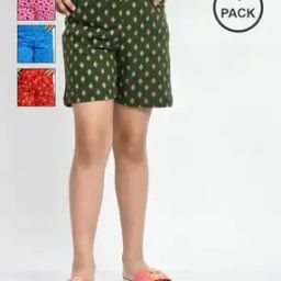 Girls High Rise Regular Fit Shorts-image-63