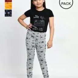 Pack of 4 Girls Floral Print Leggings-image-48