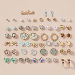 Set of 30 Stone-Studded Stud Earrings-4
