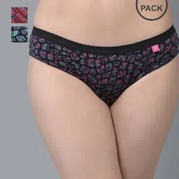 dollar Pack of 3 Printed Assorted Hipster Panties with Elasticated Waistband-picture-35