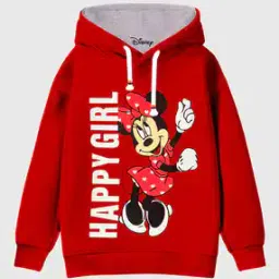 Girls Regular Fit Cartoon Hoodie with Drawstrings-image-18