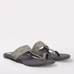 Handcrafted Suede Printed Kolhapuri Chappals-image-28