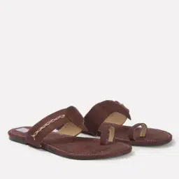 Handcrafted Suede Embellished Kolhapuri Chappal-picture-27