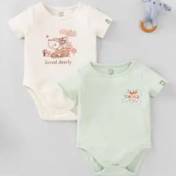 Girls Pack of 2 Graphic Print Bodysuits-42