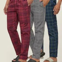 Checked Pack of 3 Pyjamas-image-2