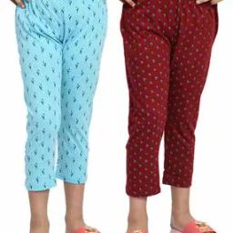 Girls High Rise Cotton Printed Capris-image-29