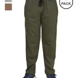 Boys Pack of 3 Cotton High Rise Track Pants-picture-34