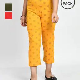 Girls Floral Pyjamas Pack Of 3-image-1
