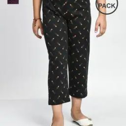  Girls Pack of 2 Cotton Printed Pyjamas-image-112