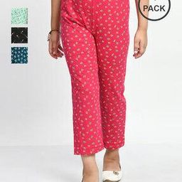  Girls Pack of 4 Cotton Printed Pyjamas-picture-52