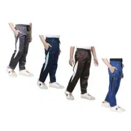 Boys Pack of 4 Fitted tack Pants with Elasticated Drawstring Waist-picture-9
