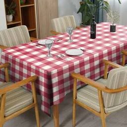 Checked 6-Seater Dust-Proof Table Cover-image-39